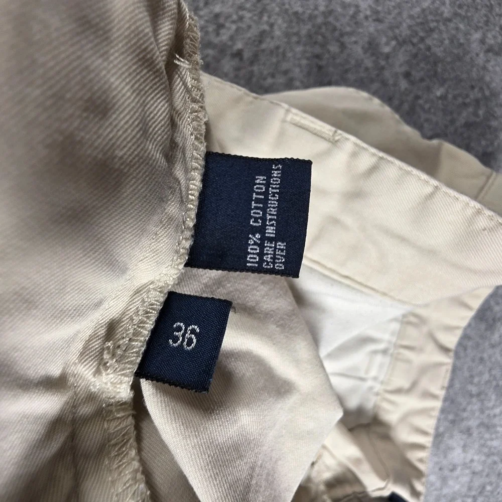 Polo Ralph Lauren Andrew Shorts Men's Size 36 Tan Pleated Chino Preppy Classic